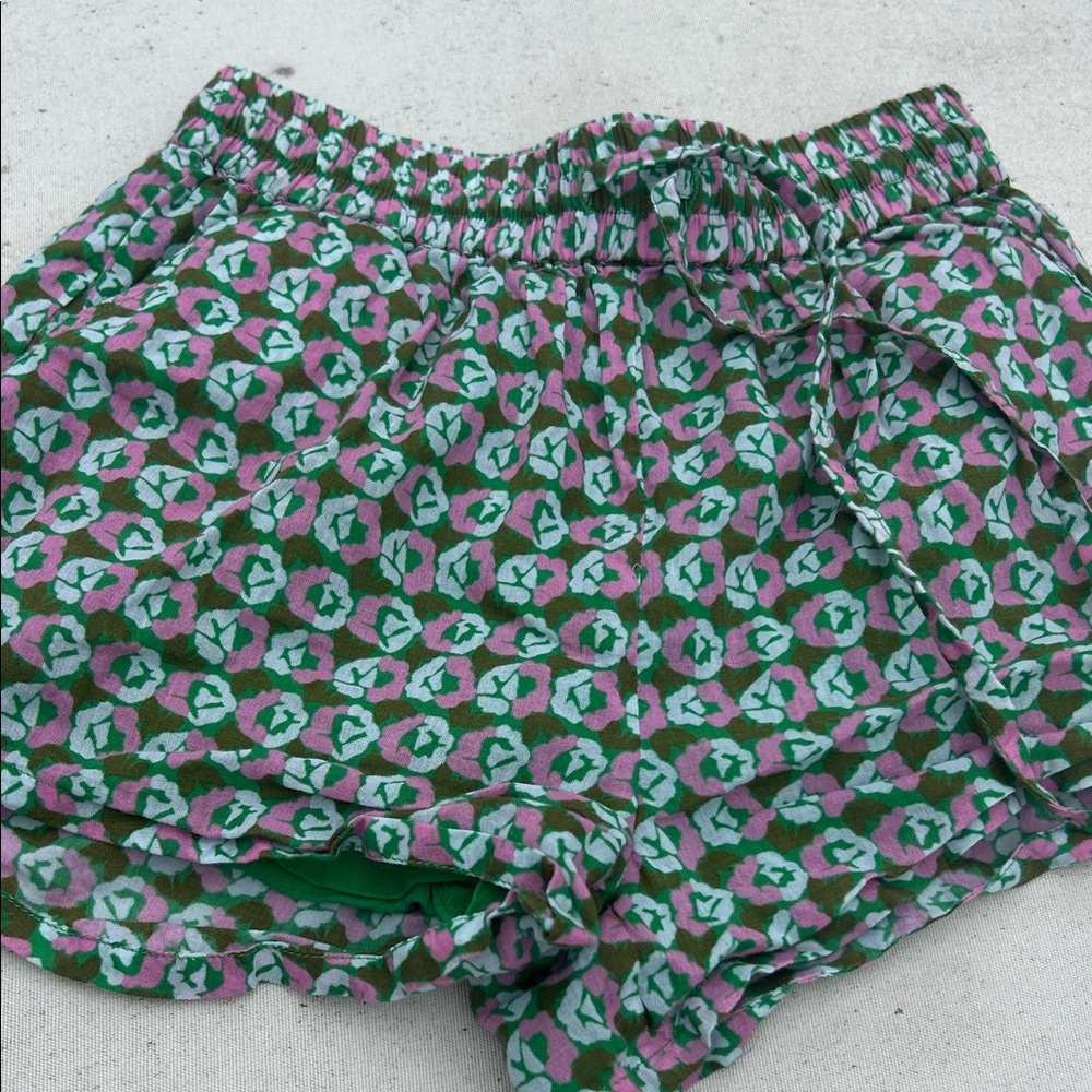 Roller Rabbit Green and Pink Kids Shorts